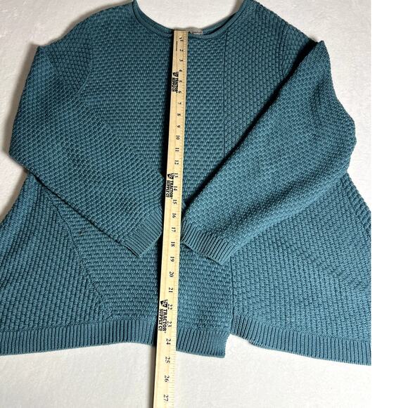 Habitat Womens Knit Blue Sweater 100% Cotton with Buttons on Back Size XL - Picture 5 of 10